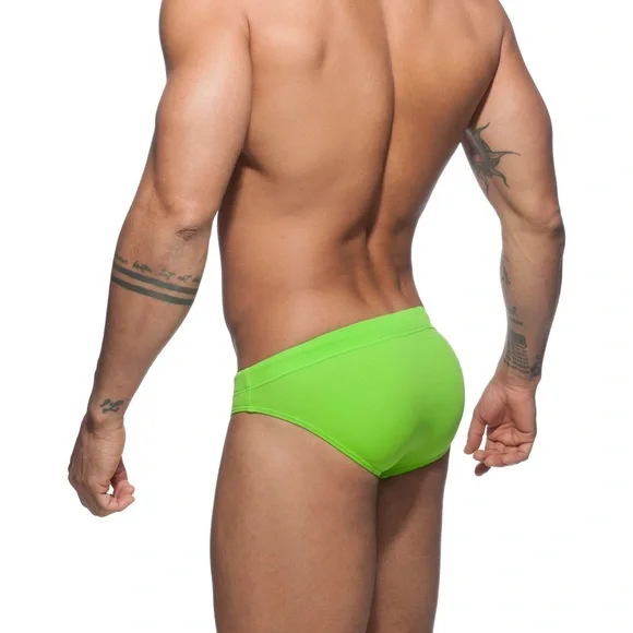 Addicted NWOT Basic Lemon Green Swim Brief Men’s L - Picture 3 of 6